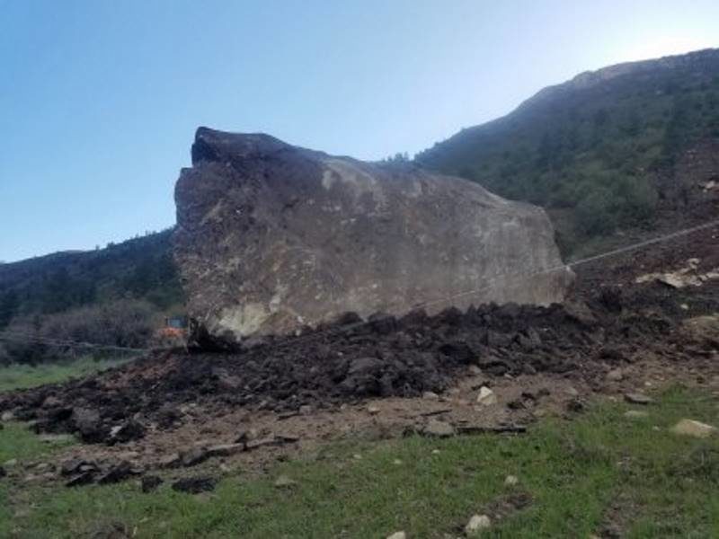 Click to enlarge rock slide colorado highway