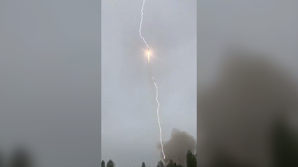 russian rocket hit lightning