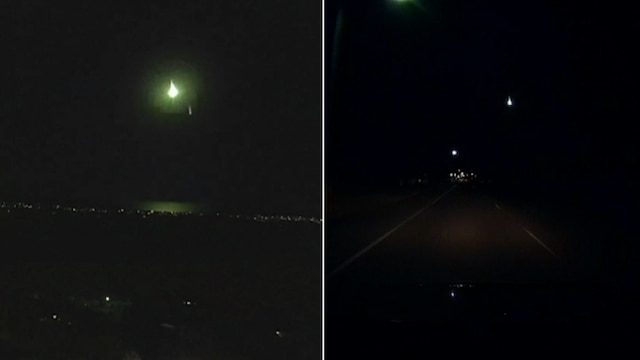A view of the meteor from The Hummock Lookout,