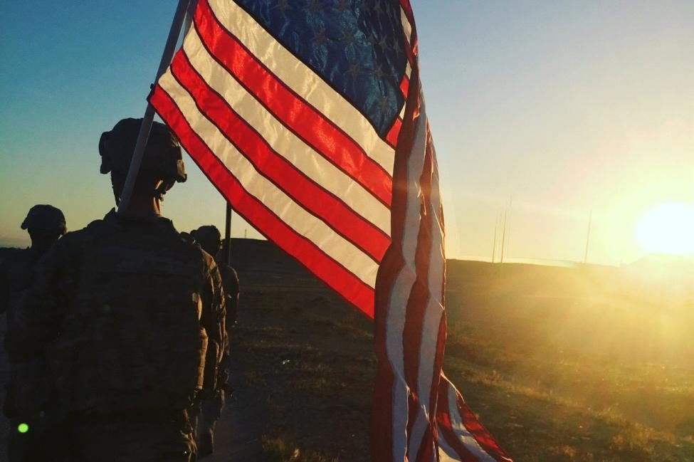 Click to enlarge American flag Asad air base iraq