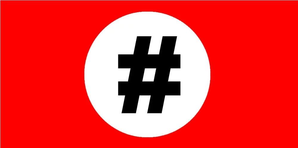 Click to enlarge Nazi hash tag