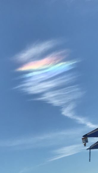 Click to enlarge Fire rainbow over Sea Isle beach, NJ