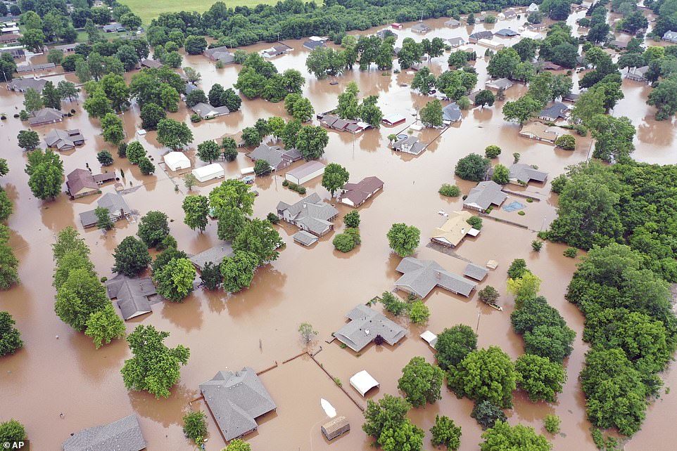 The already flooded Arkansas River