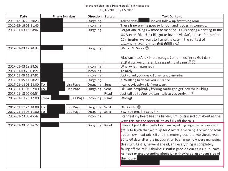 strzok page texts Flynn interview FBI