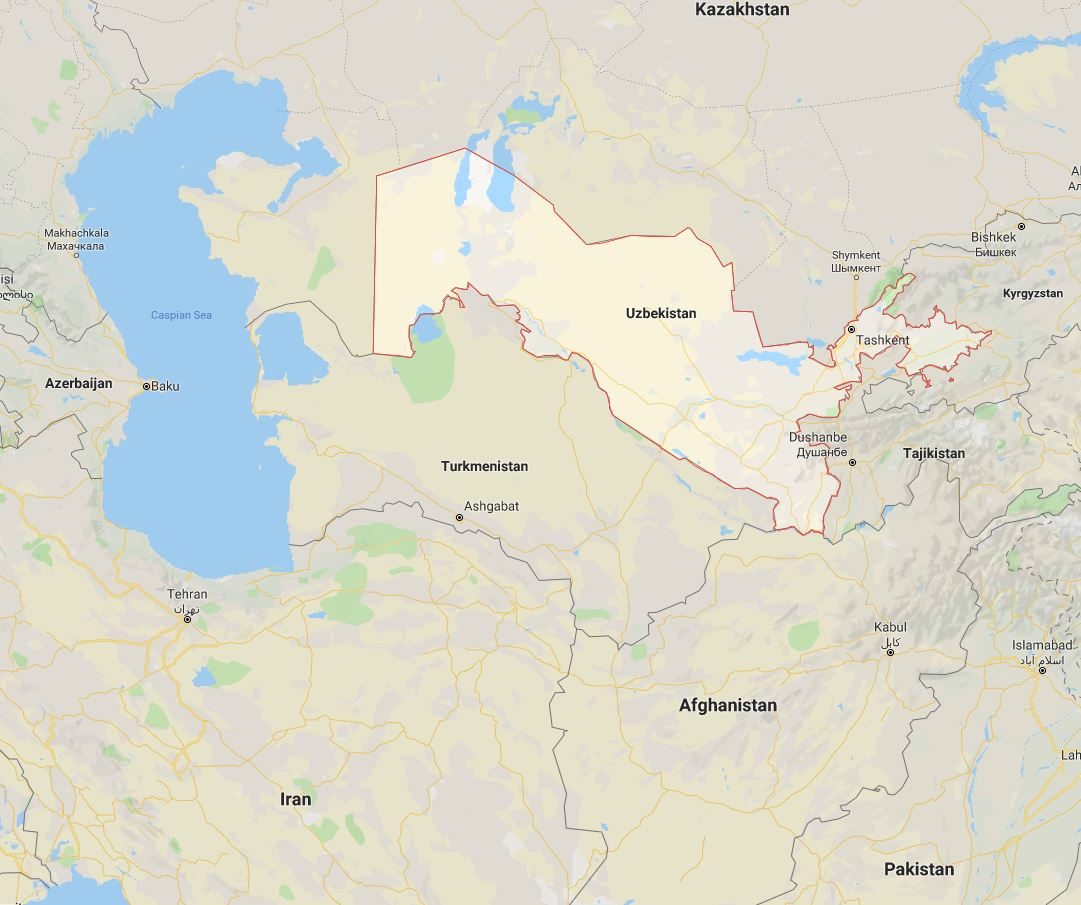 Click to enlarge map of Uzbekistan