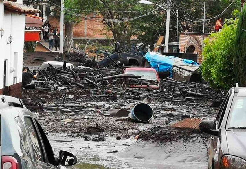 Flood damage in San Gabriel