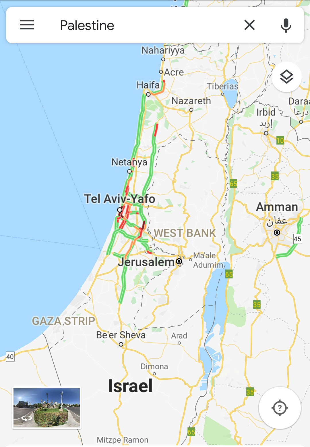 Click to enlarge google censor Palestine Israel