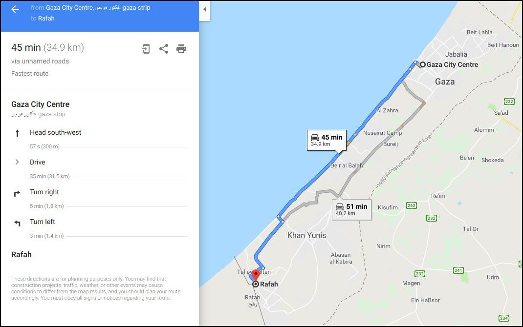 Click to enlarge gaza google maps accurate