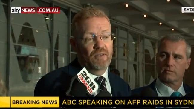Click to enlarge ABC editorial director Craig McMurtrie raid AFP australia