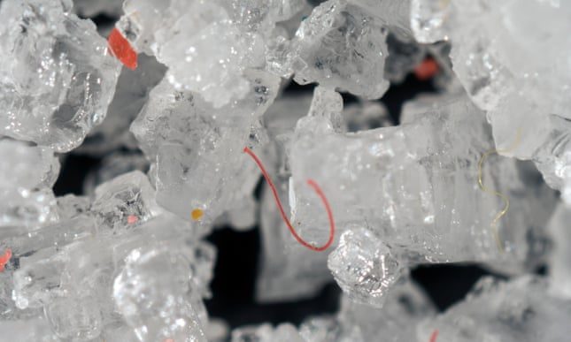 Microplastics in salt crystals