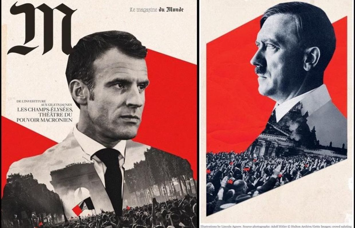 Click to enlarge nazi imagery macron