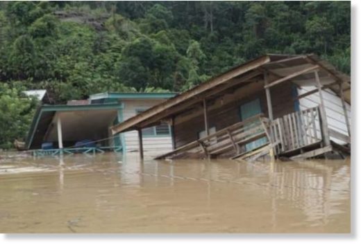 Floods Cause Widespread Damage In Sarawak Malaysia Up To 5 Metres 