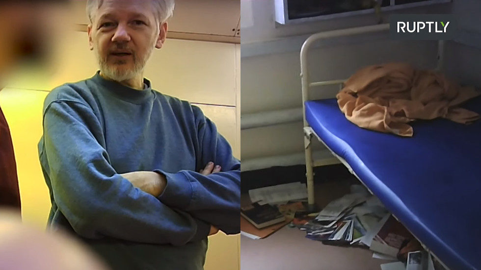 Click to enlarge Assange prison cell