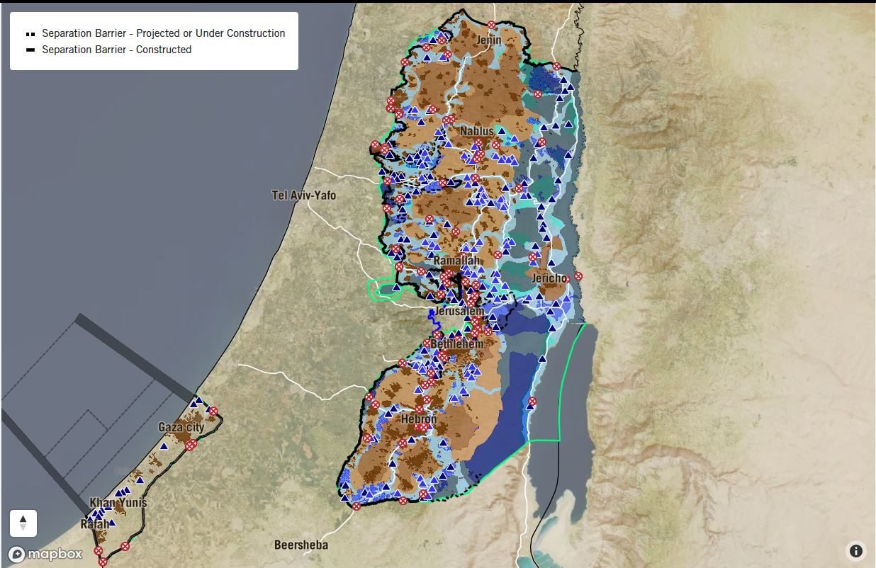 Click to enlarge illegal settlements israel present