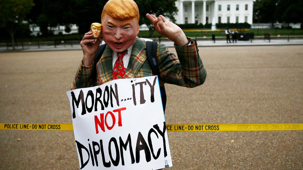 Trump diplomacy protest