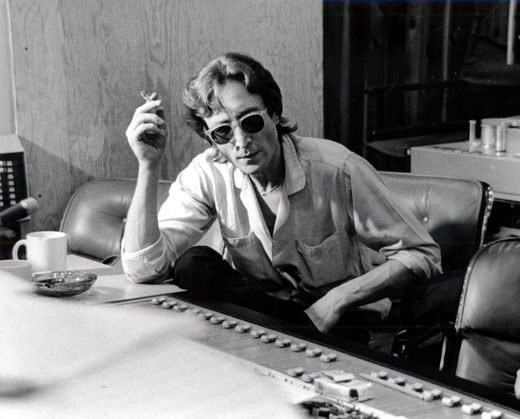 Click to enlarge John Lennon smoking