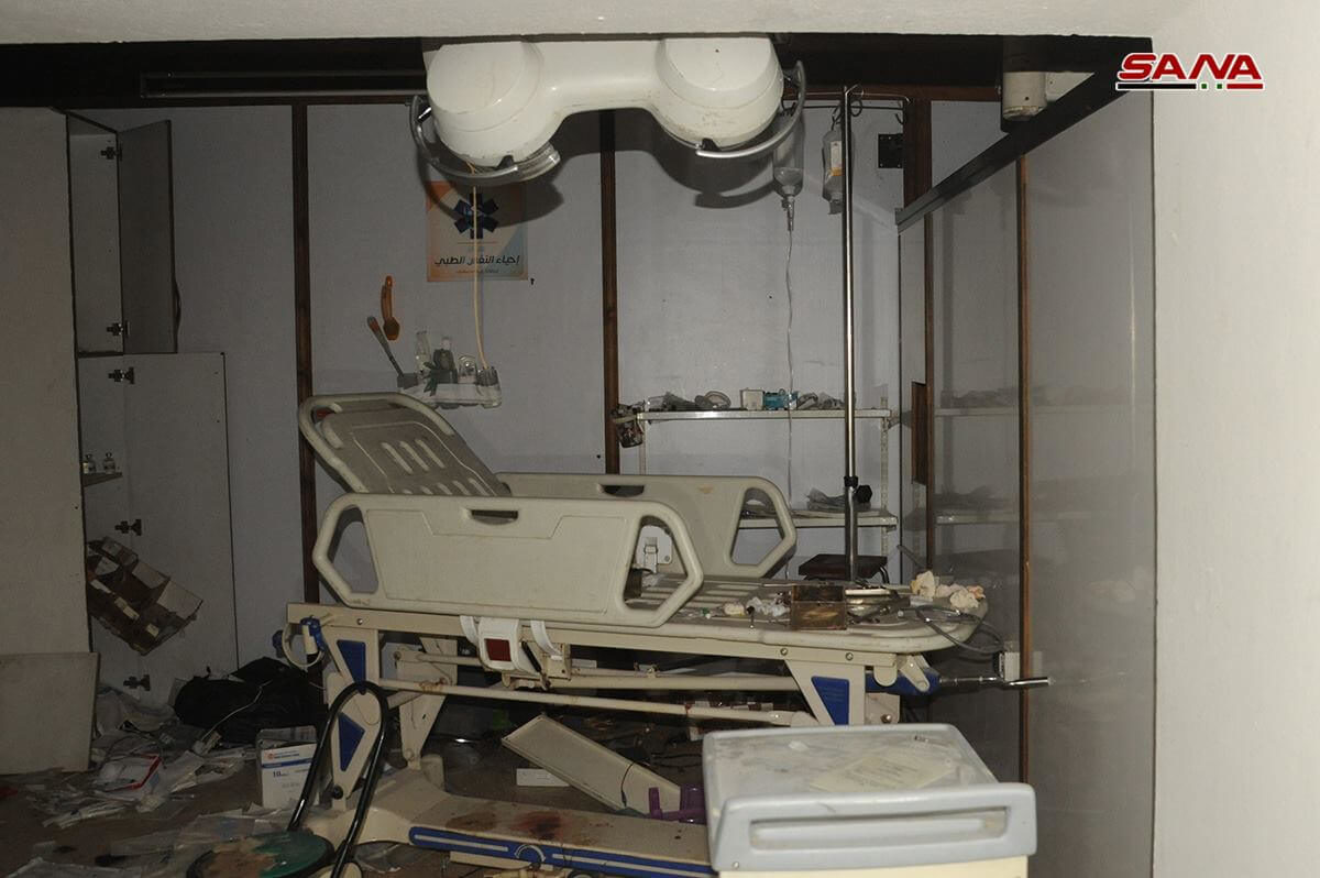 Click to enlarge Underground hospital in Zamalka, Eastern Ghouta; April 2018.