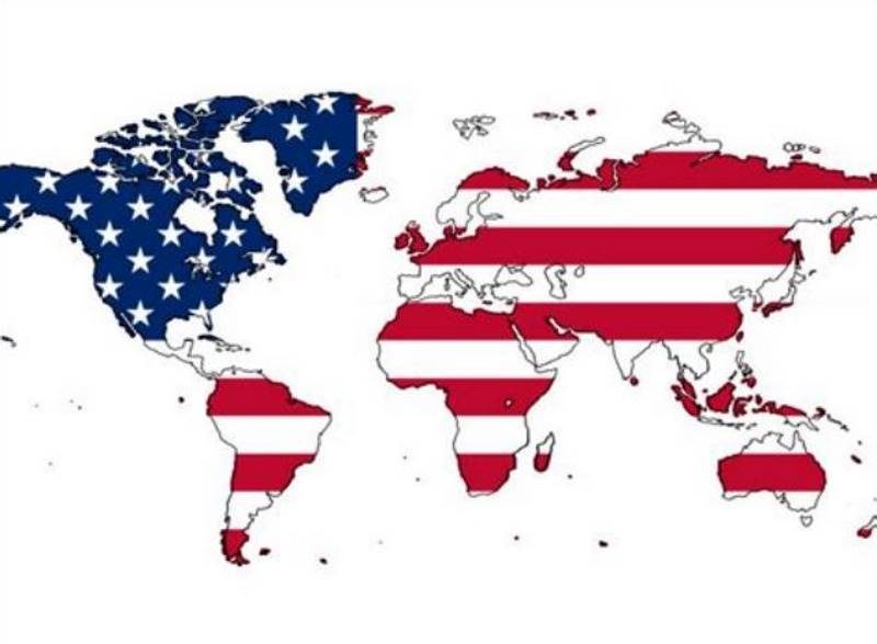 US unipolar world power map