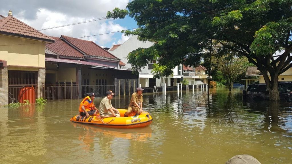 Floods in Samarinda, East Kalimanta, Indonesia,