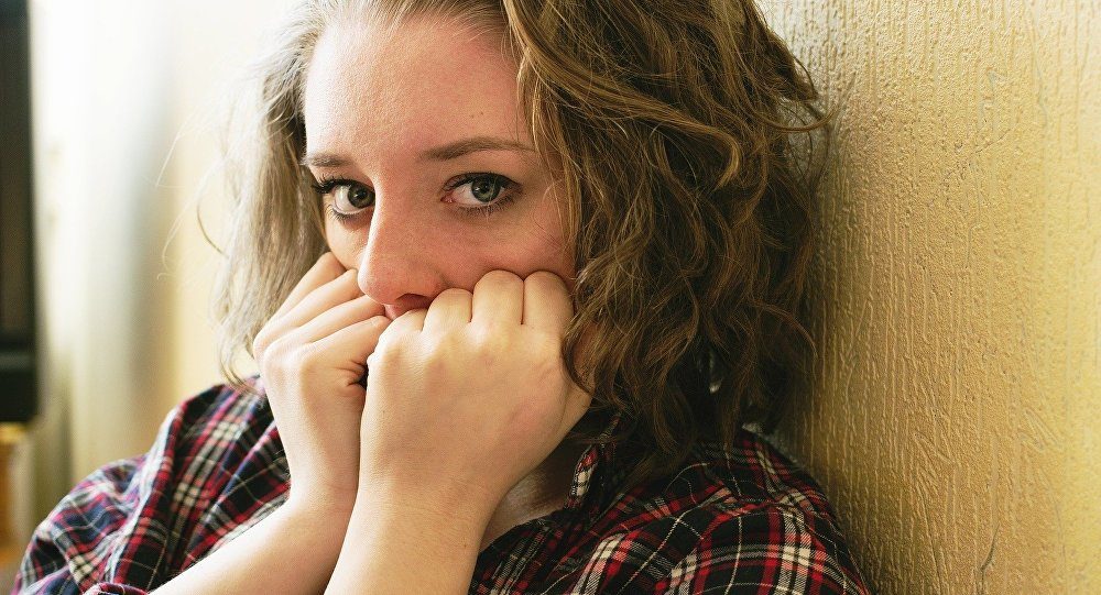 Click to enlarge nervous woman