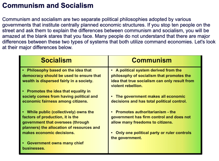 Click to enlarge socialism communism
