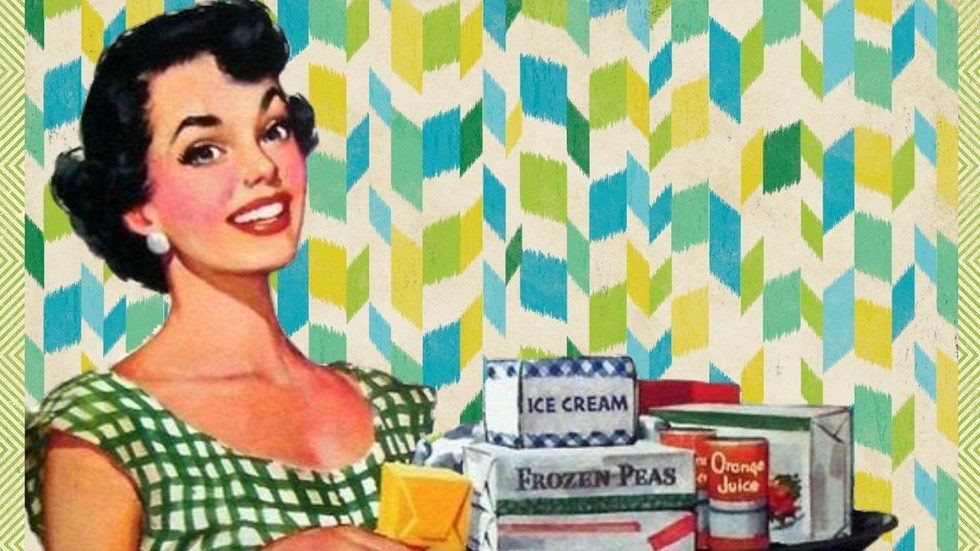 old advertisement with woman