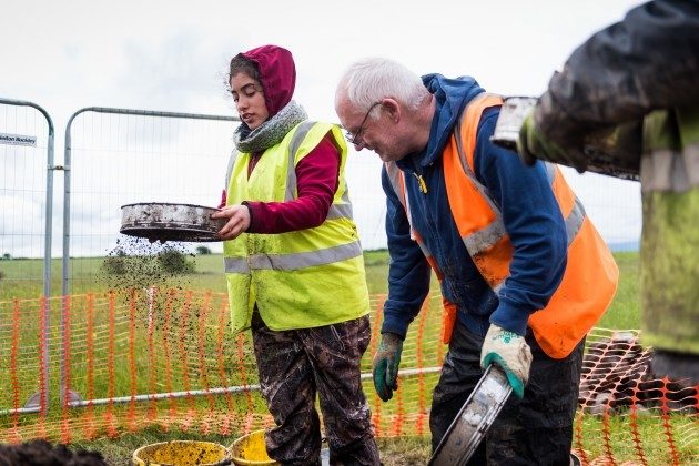 Click to enlarge Archaeology students Jazmin Scally Koulak and Eugene Anderson