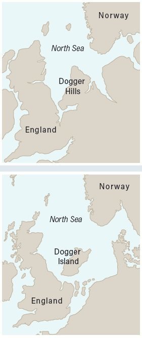 Click to enlarge Rising sea levels doggerland