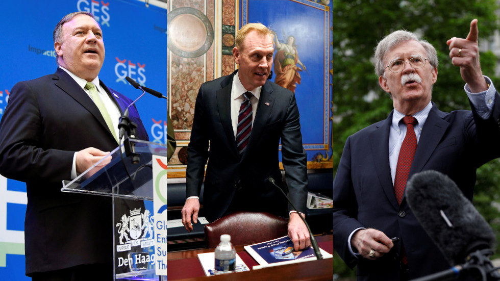 Consensus builders: Mike Pompeo, Patrick Shanahan and John Bolton
