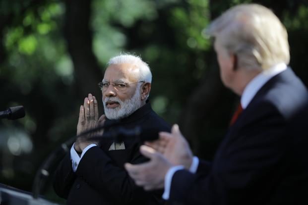 Click to enlarge Modi and Trump, India tariffs trade USA