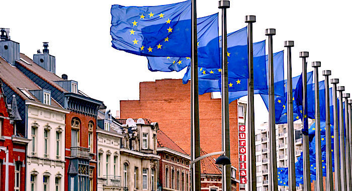 Click to enlarge EU flags