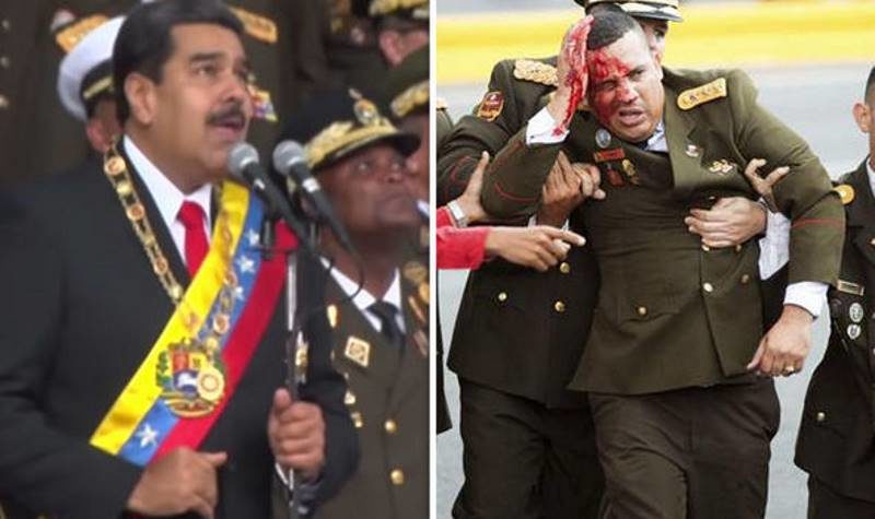 Click to enlarge drone assassination attempt Maduro