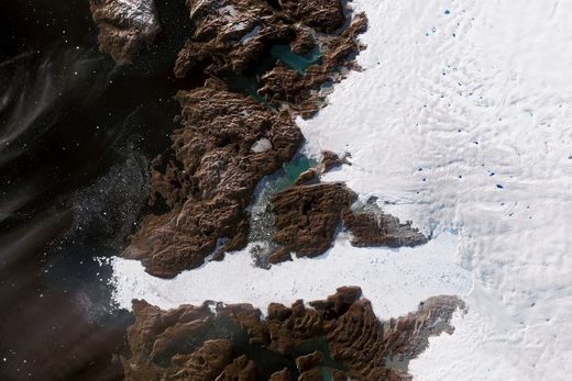 Click to enlarge Jakobshavn Glacier in western Greenland