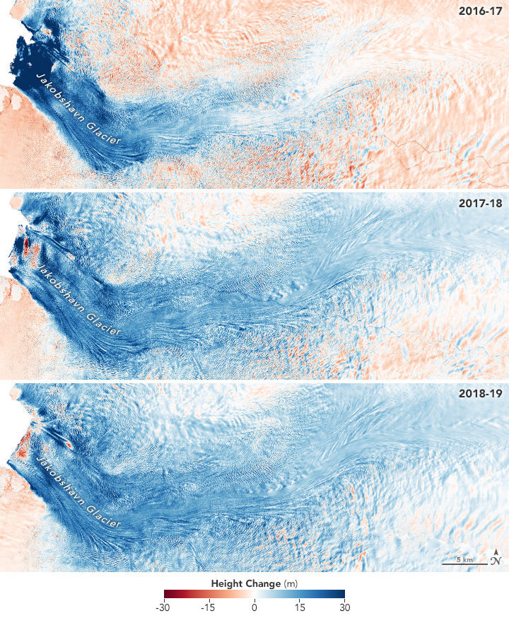 Click to enlarge Greenland glacier growing