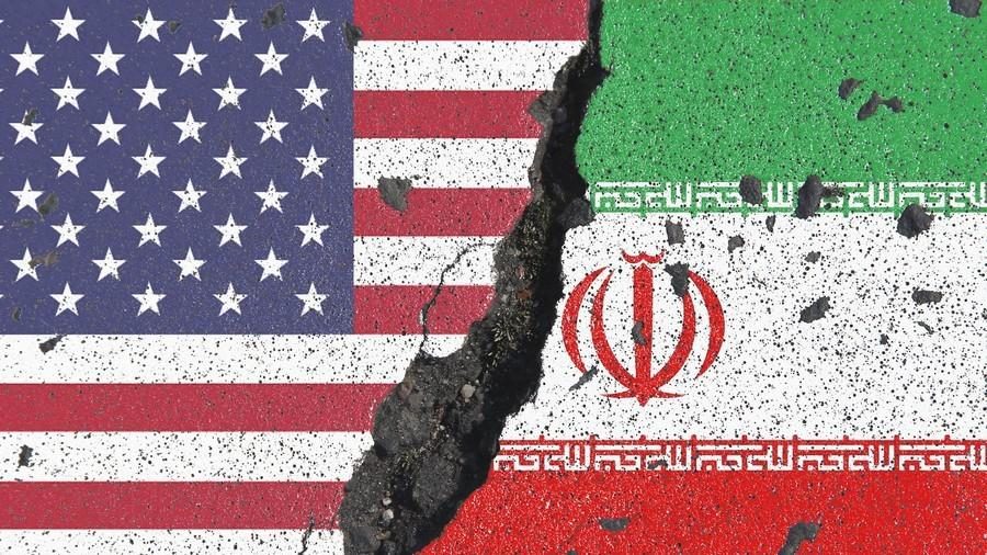 Click to enlarge Iran and US flags