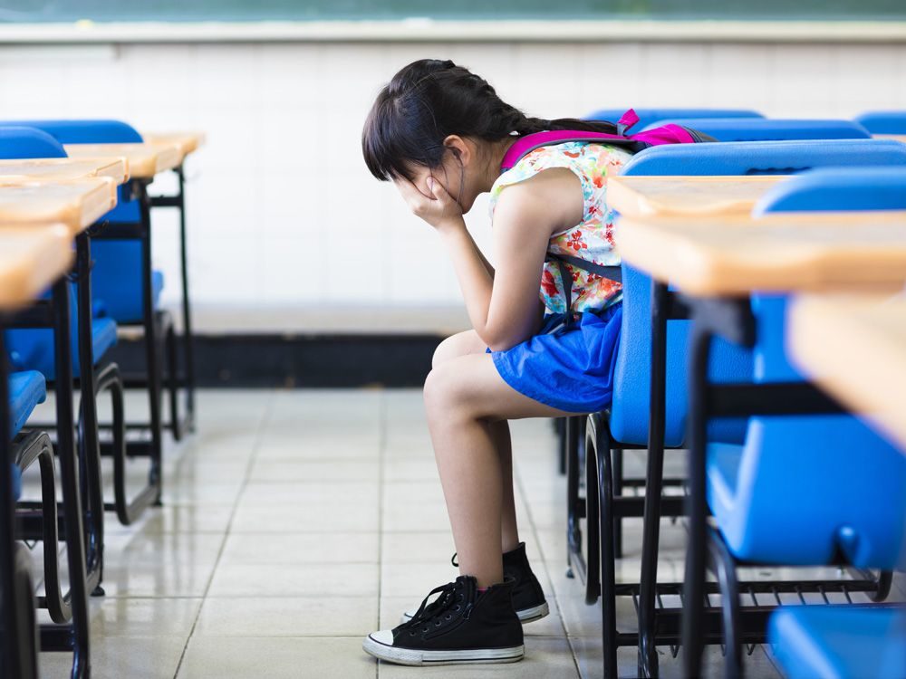 sad student lassroom