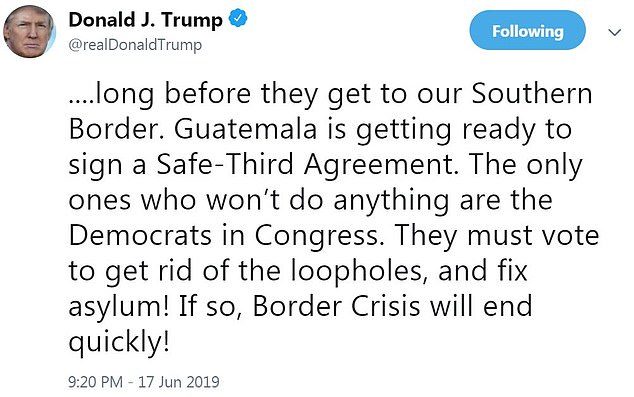 Click to enlarge trump tweet ice immigration raids