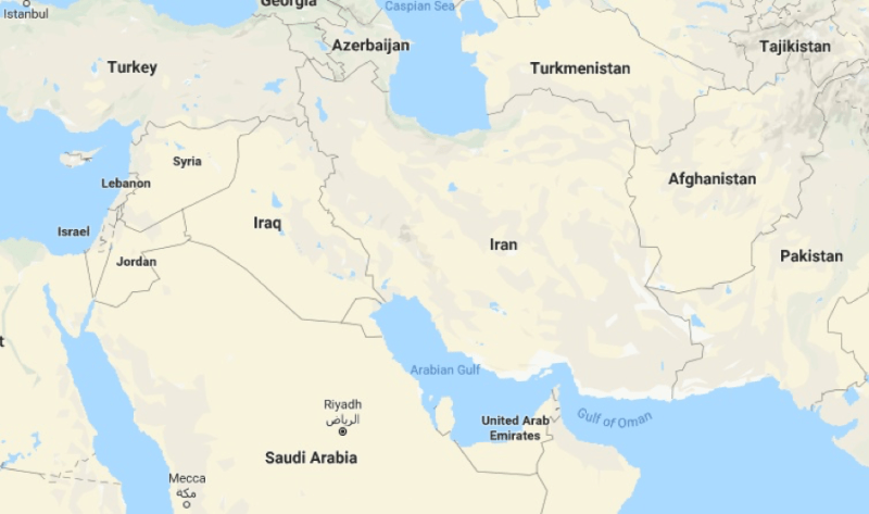 map middle east gulf arabia oman Iran oil