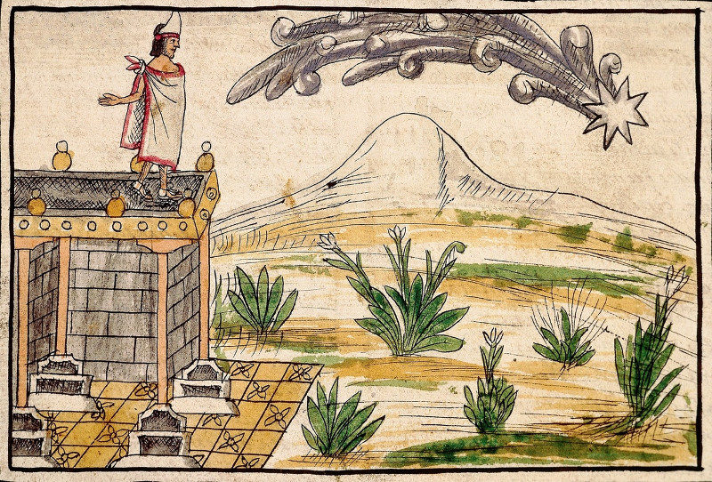 Montezuma observing a comet.