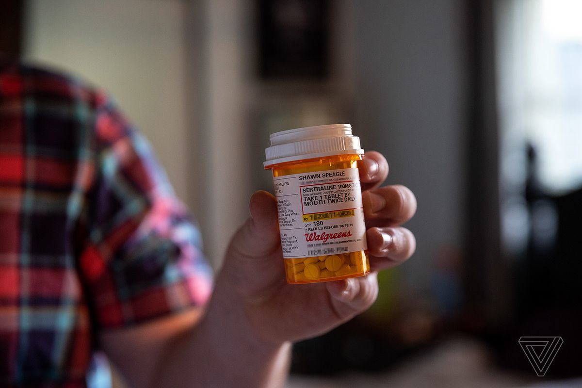 Click to enlarge Shawn Speagle with PTSD medication