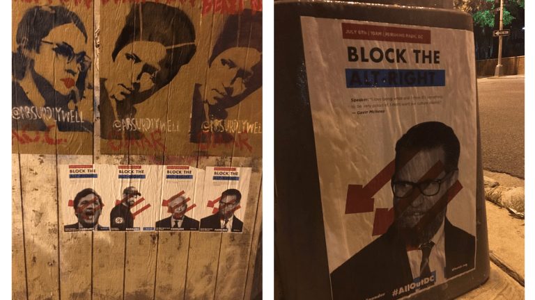 Click to enlarge Antifa poster campaign conservatives and Tucker Carlson