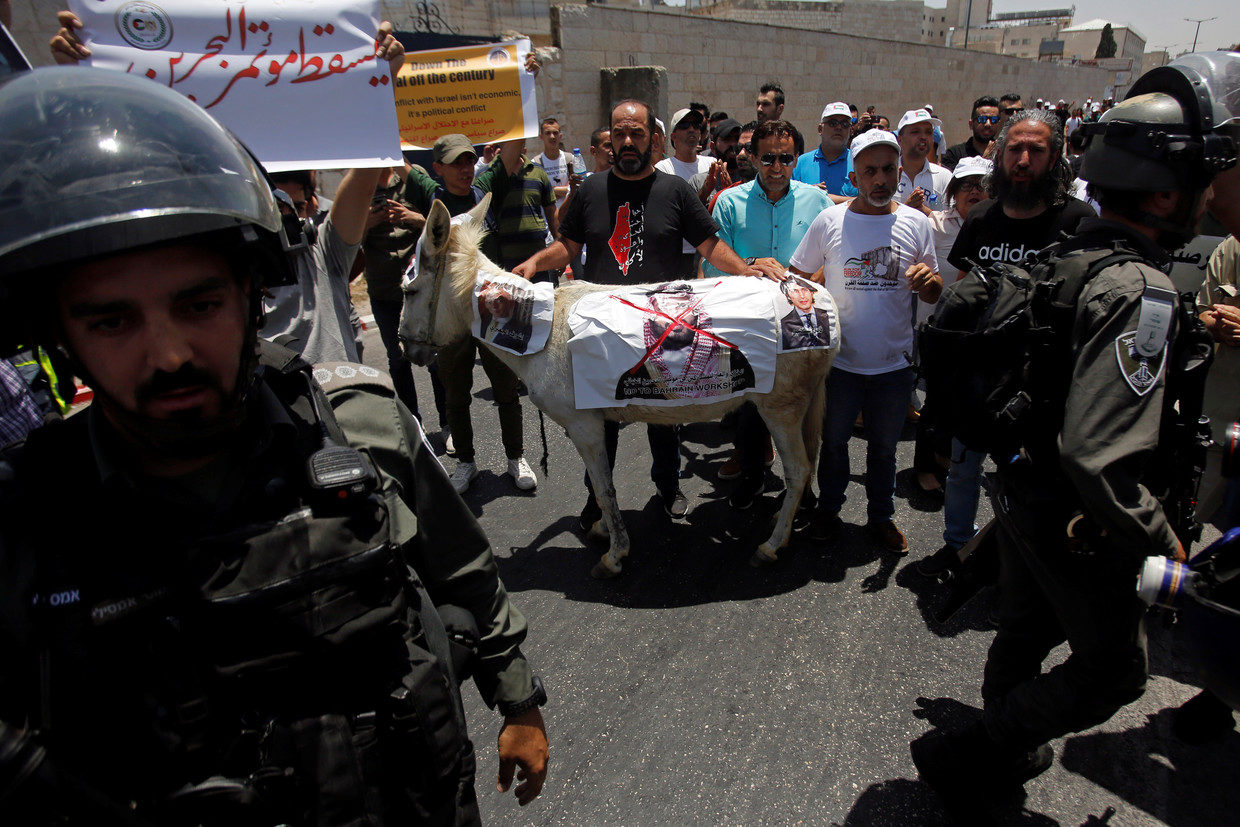 Click to enlarge Protests West Bank June 2019