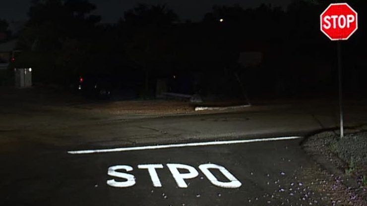 stop sign misspelled