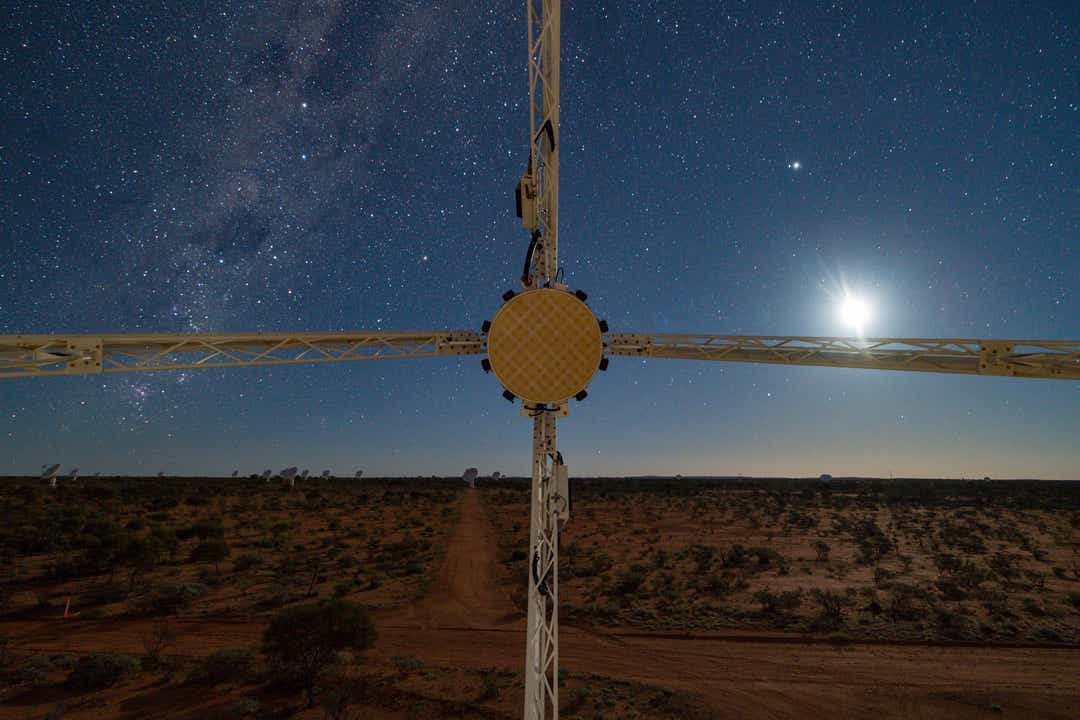 A view from the Australian radio telescope that discovered the new fast radio burst.