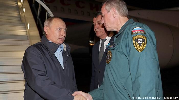 Vladimir Putin arrives in Bratsk