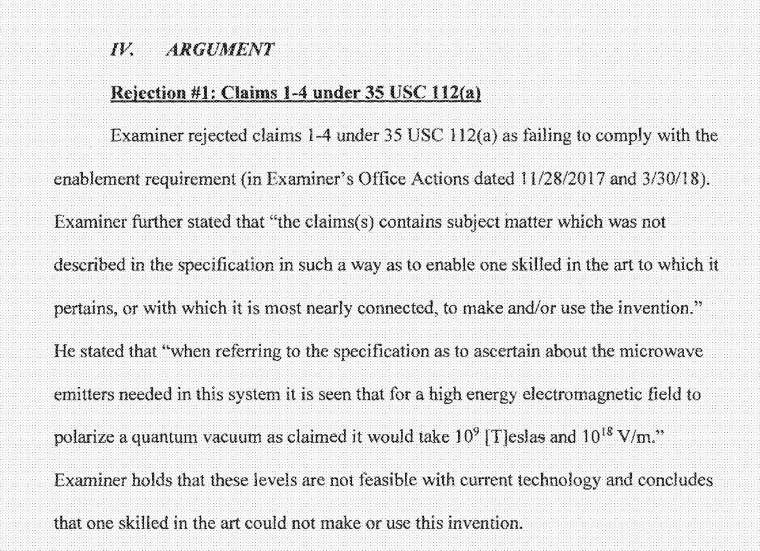 Click to enlarge USPTO Rejection