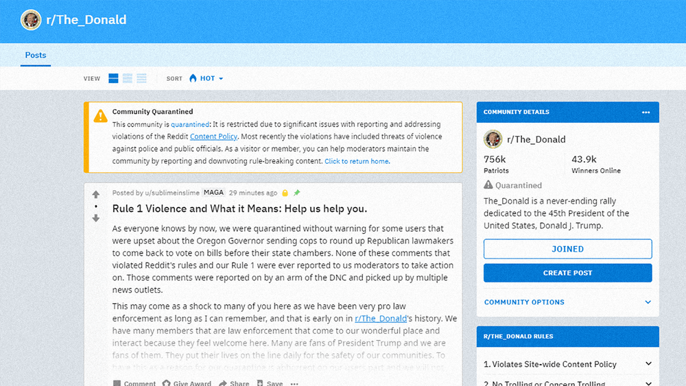 Click to enlarge reddit censors trump group