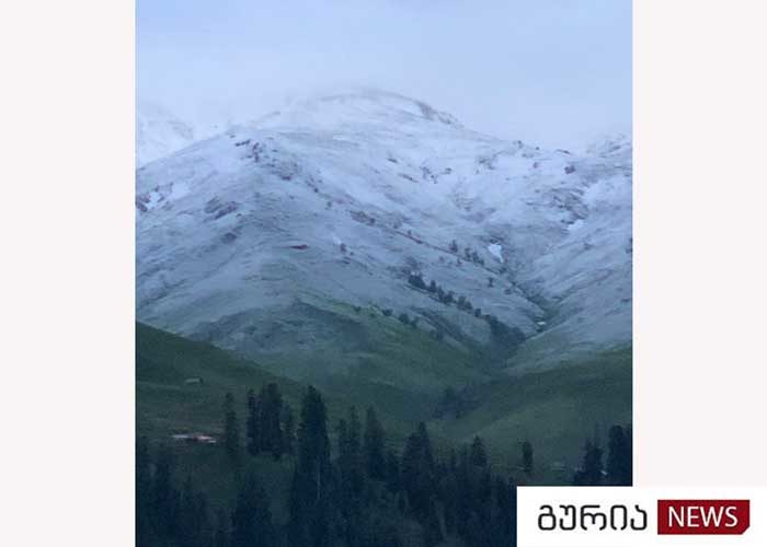Monday, July 1, in Georgia at the mountain resort of Bakhmaro, the snow fell.