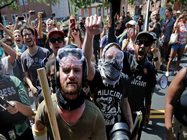 Antifa thug crowd