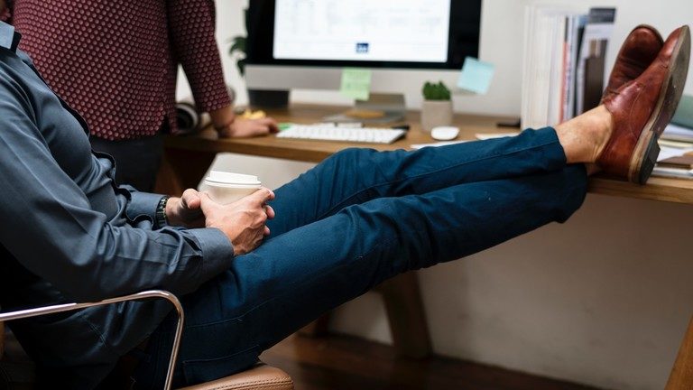 feet on desk